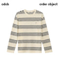 Retro Striped Long-Sleeve Tee — Cream & Navy