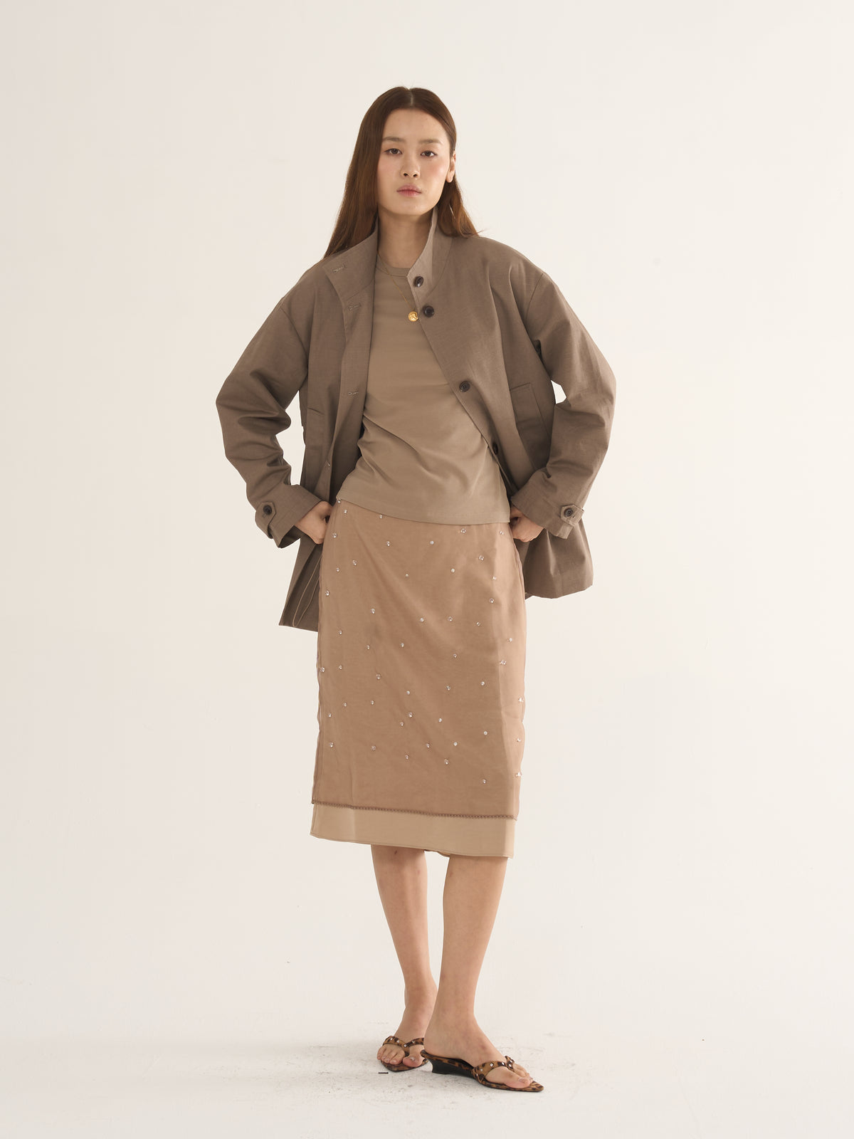 Two-Tone Parka Jacket — Relaxed Silhouette