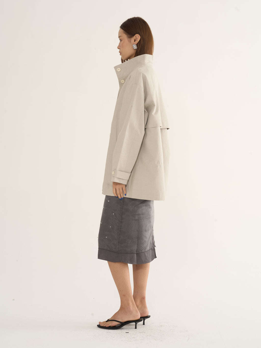 Two-Tone Parka Jacket — Relaxed Silhouette