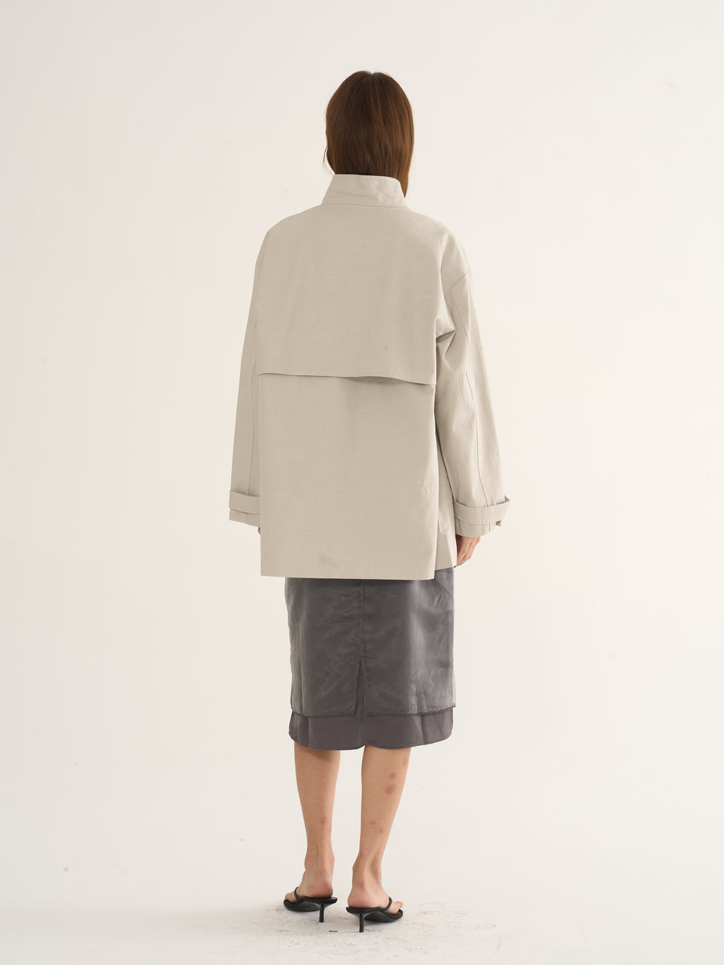 Two-Tone Parka Jacket — Relaxed Silhouette