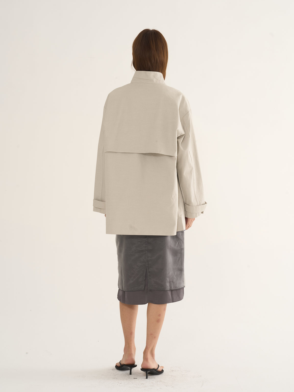 Two-Tone Parka Jacket — Relaxed Silhouette