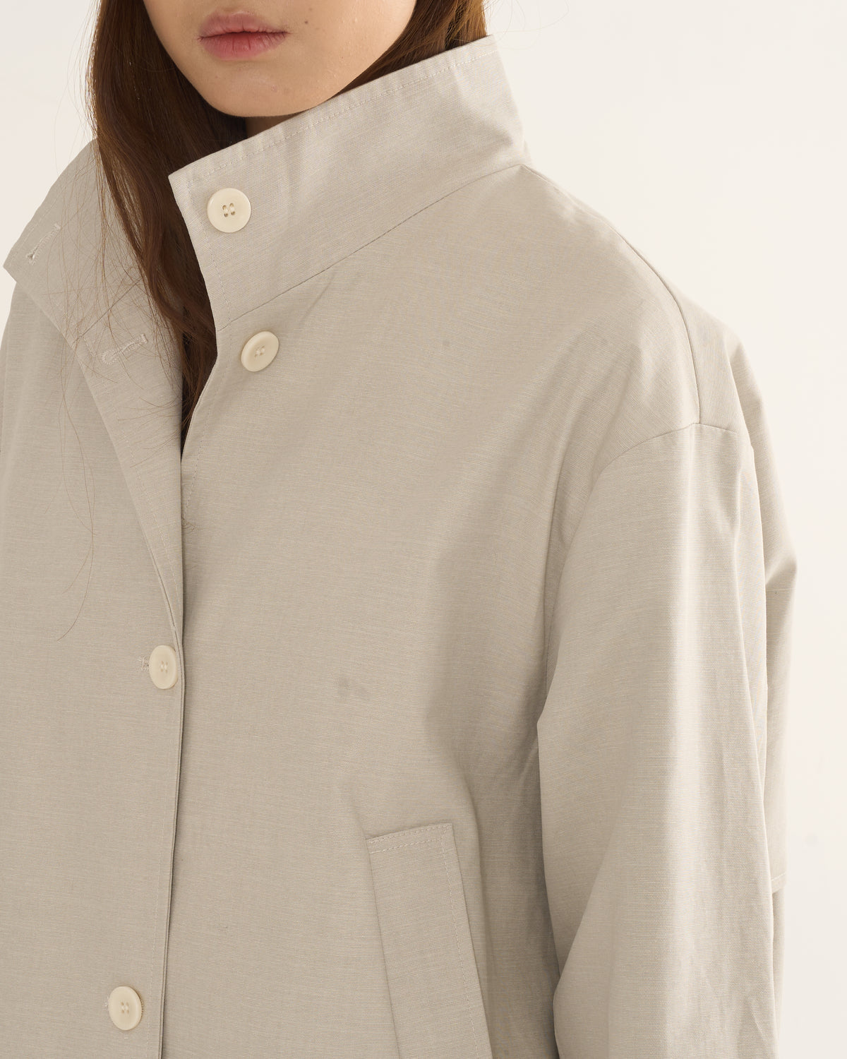 Two-Tone Parka Jacket — Relaxed Silhouette