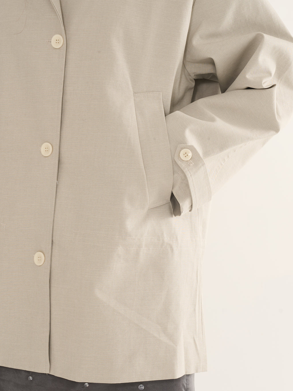 Two-Tone Parka Jacket — Relaxed Silhouette