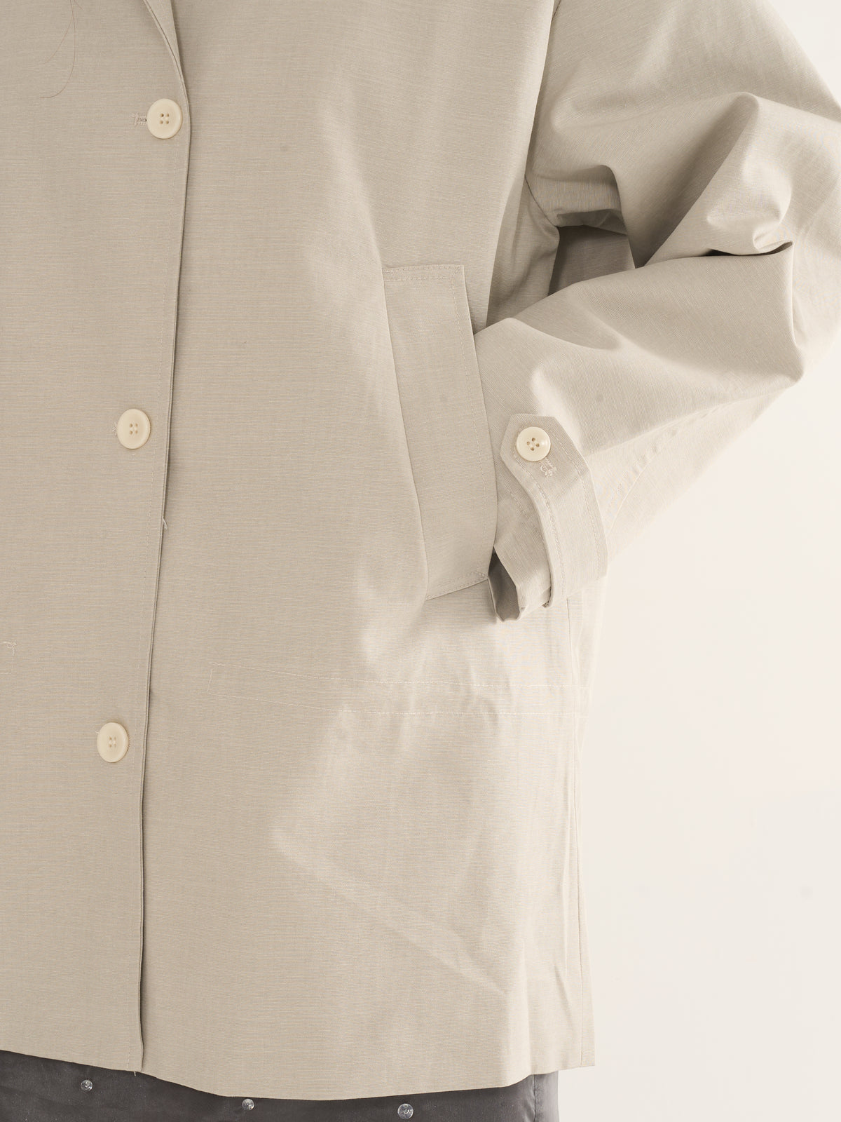 Two-Tone Parka Jacket — Relaxed Silhouette