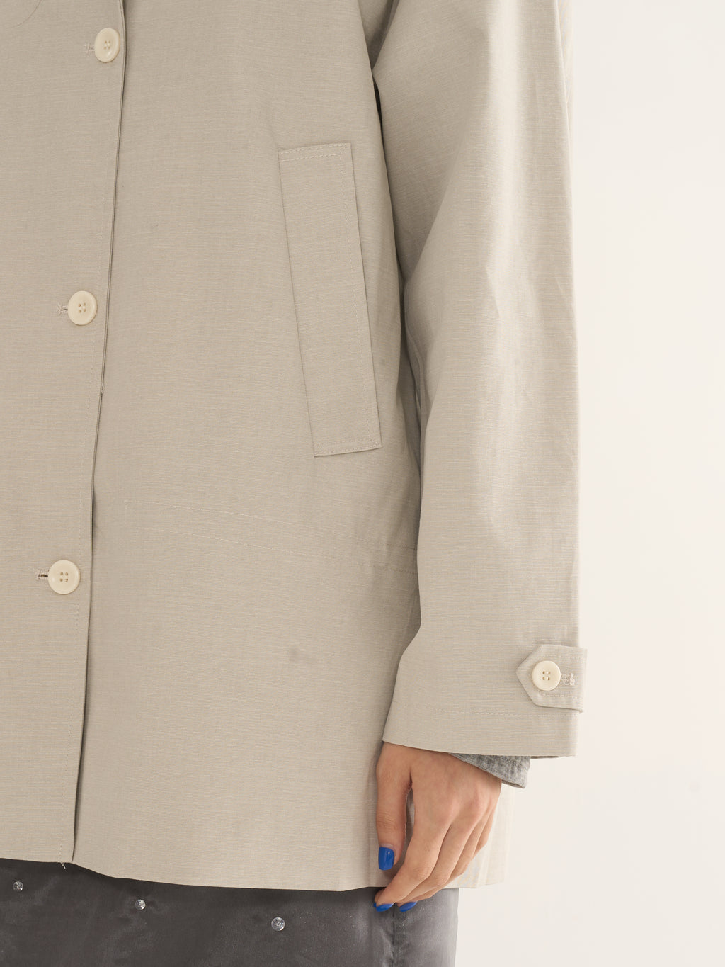 Two-Tone Parka Jacket — Relaxed Silhouette