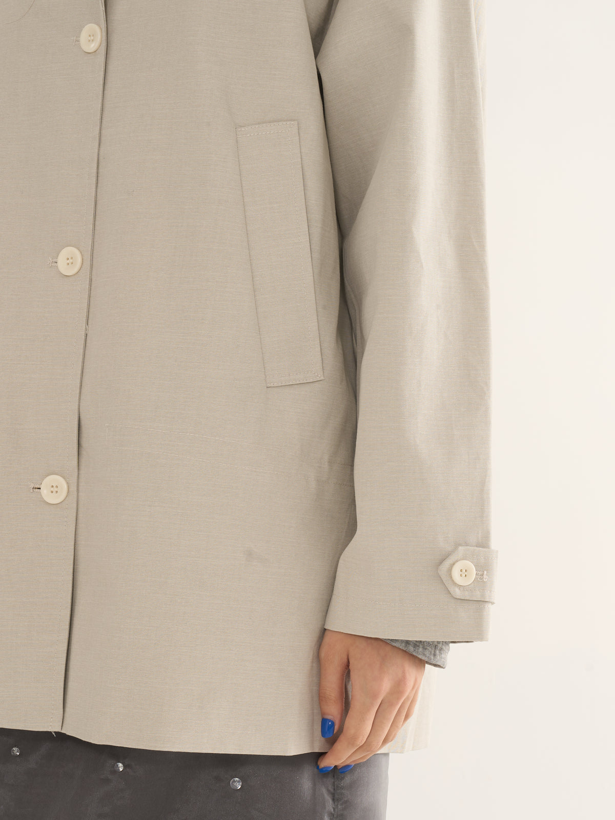 Two-Tone Parka Jacket — Relaxed Silhouette