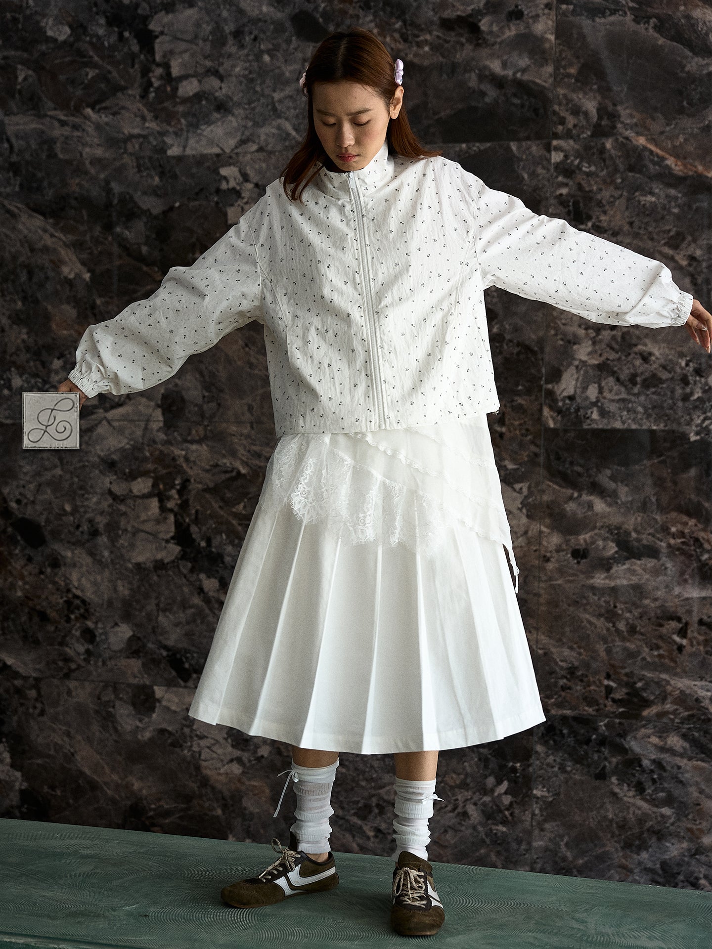 The Floral Jacket — Ivory White